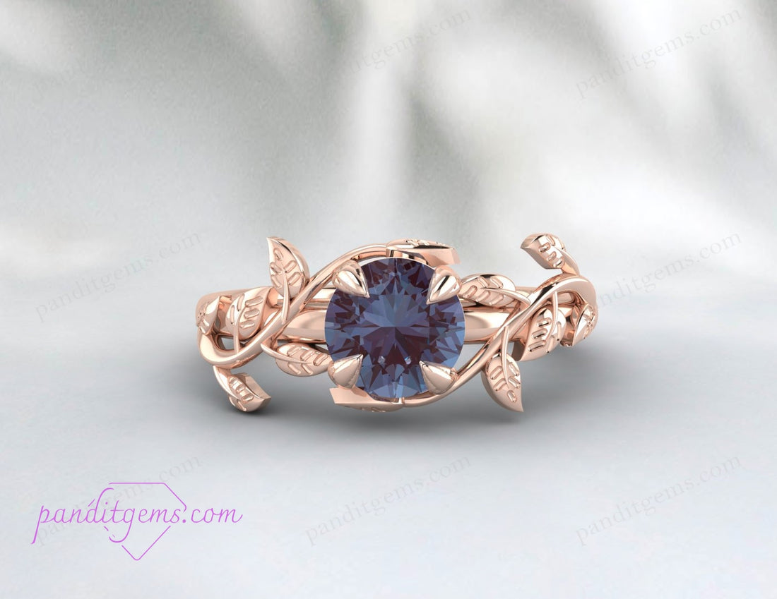 Embrace Nature's Beauty: The Timeless Appeal of Alexandrite Leaf Engagement Rings