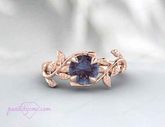Embrace Nature's Beauty: The Timeless Appeal of Alexandrite Leaf Engagement Rings