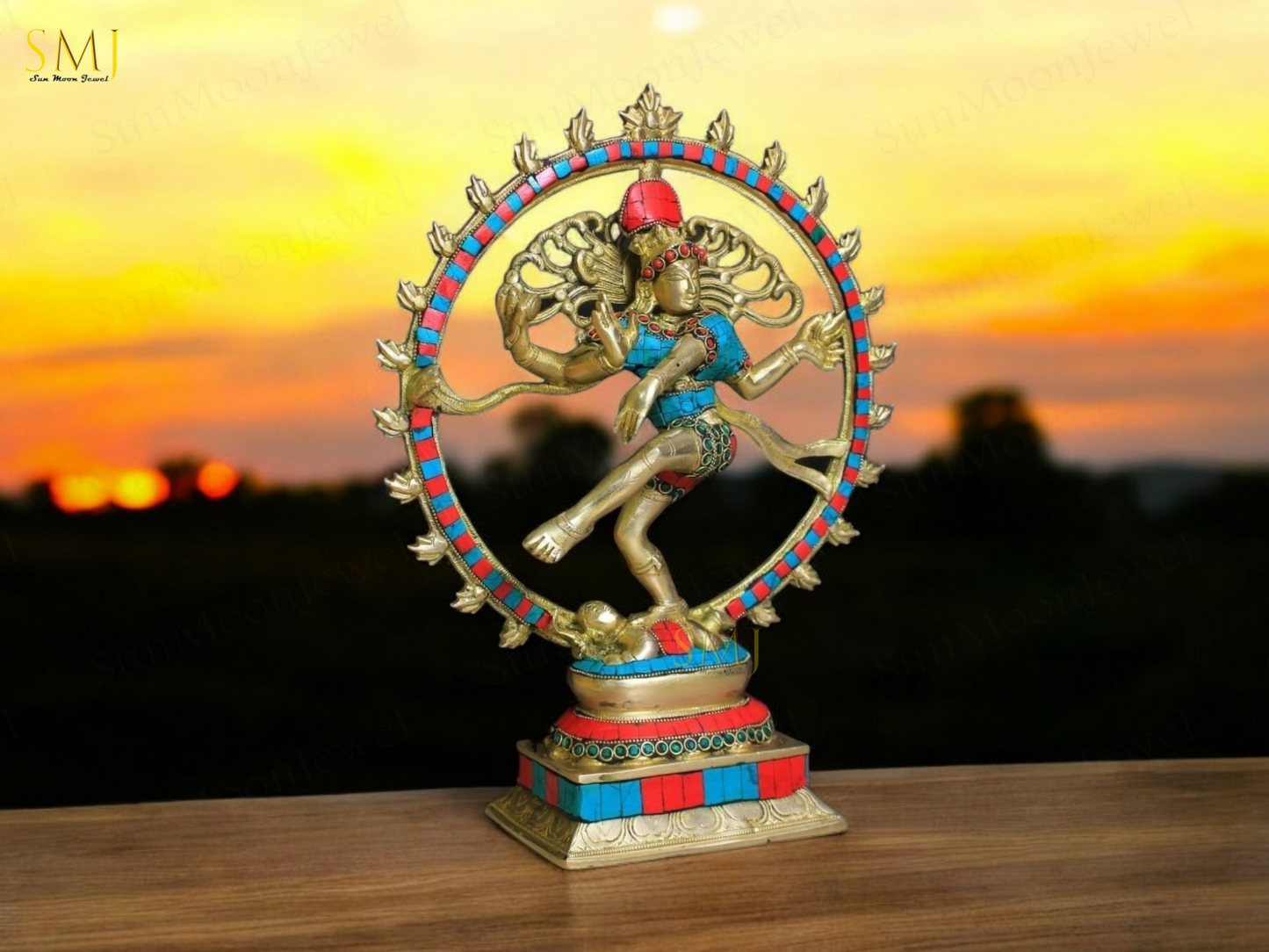Brass Nataraja Statue Nataraj Dancing Shiva Idol Divine Brass Showpiece Gift