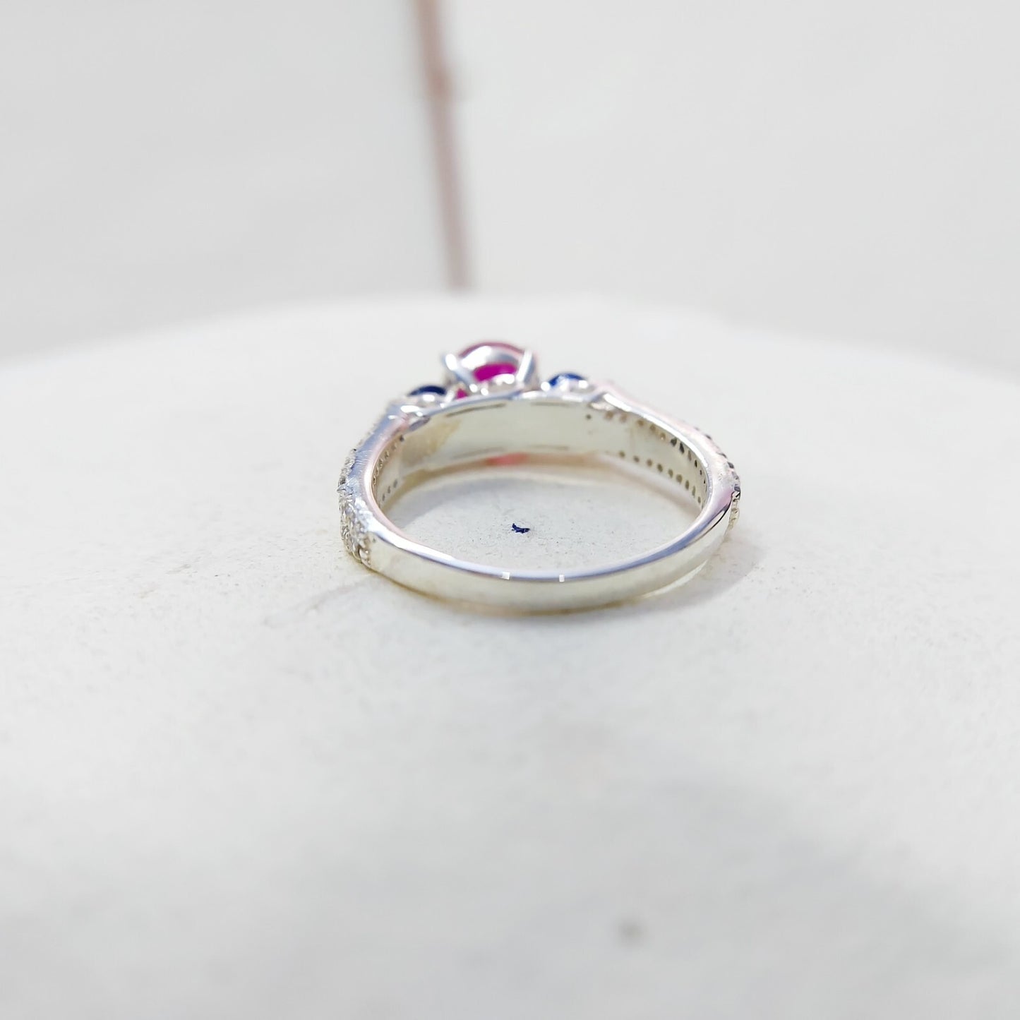 Sapphire and Ruby Wedding Ring Engagement Band 925 Sterling Silver Ring Us5~ 15
