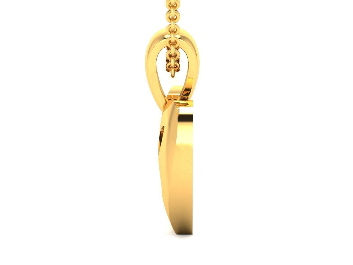 Playboy Bunny Heart Pendant Brass Waterproof Necklace Gift For Her Valentine Day
