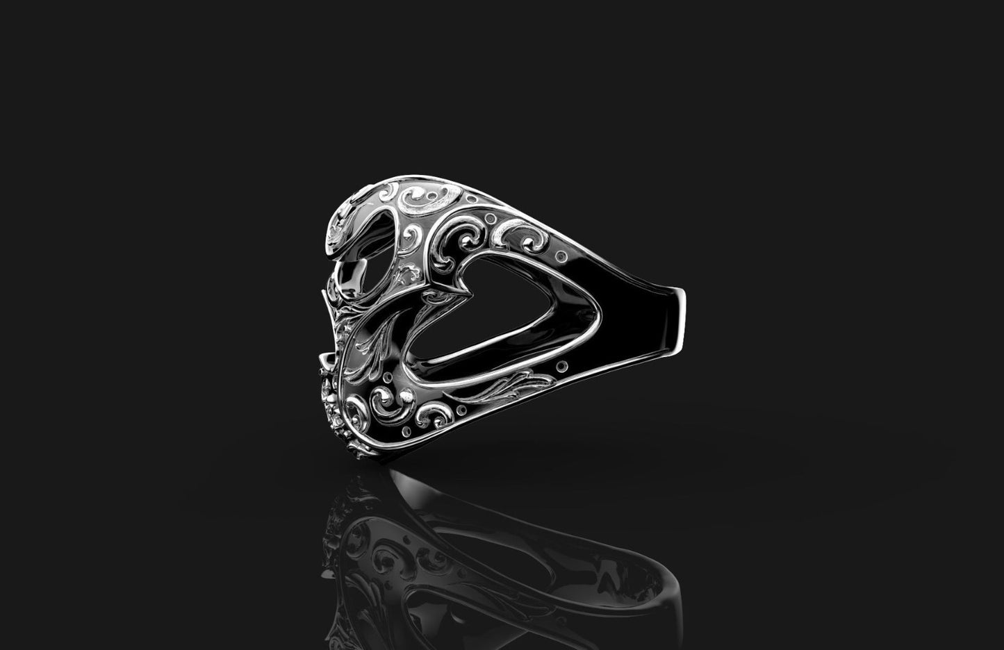 925 Silver Spartan Helmet Biker Gothic Jewelry Ring Punk Style Skull Ring US5~15