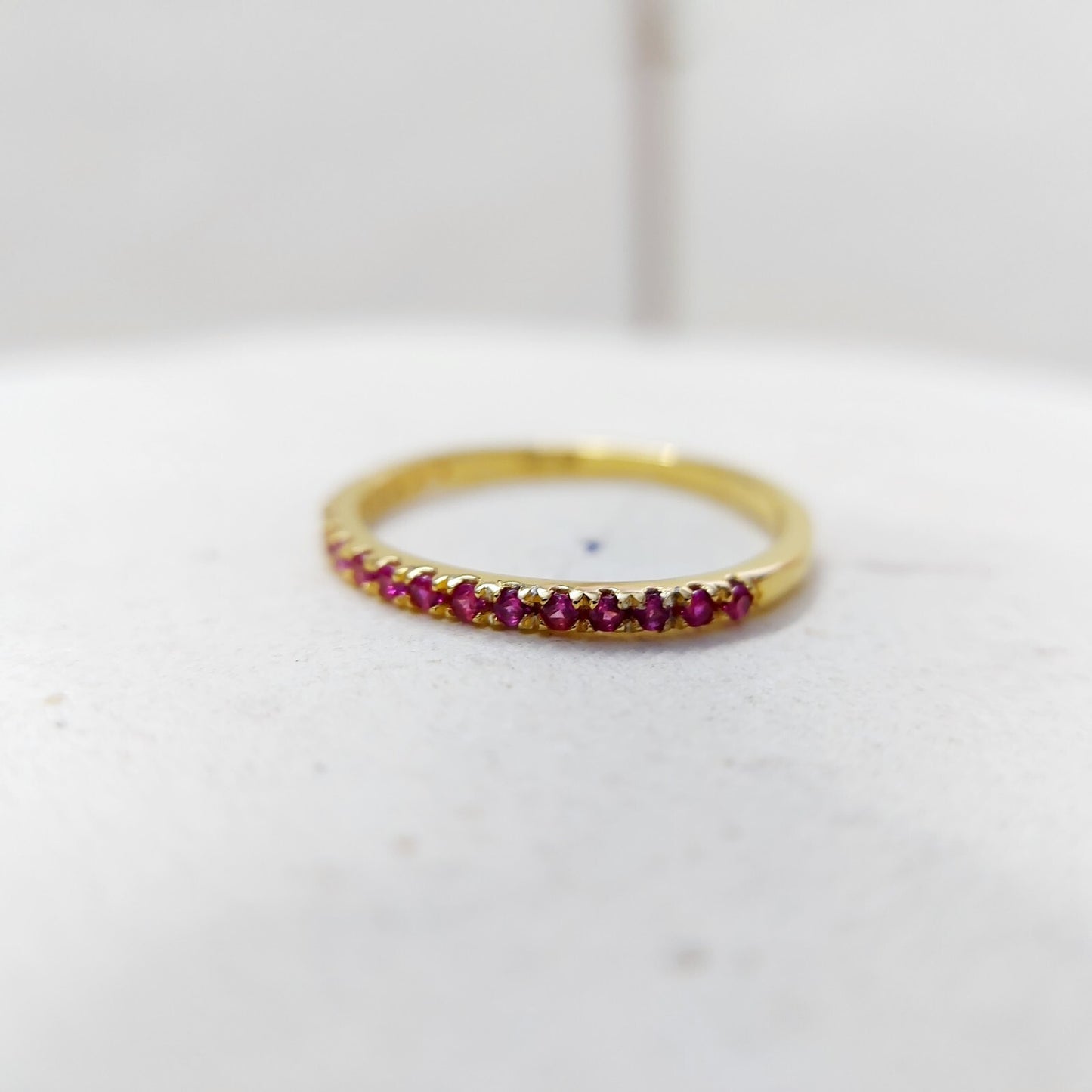 Ruby Stacking Ring Full Eternity Band Birthstone Anniversary Women Ring Us5~ 15