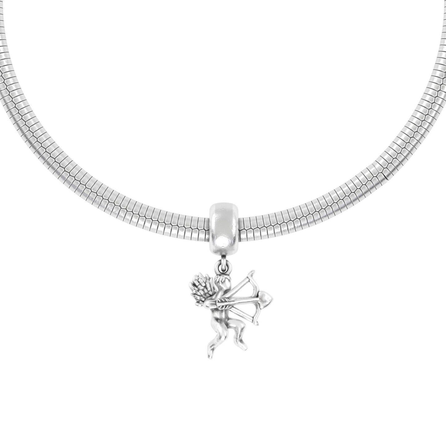 925 Silver Cupid Pendant For Gift Women Angel Charm Religious Necklace Gift