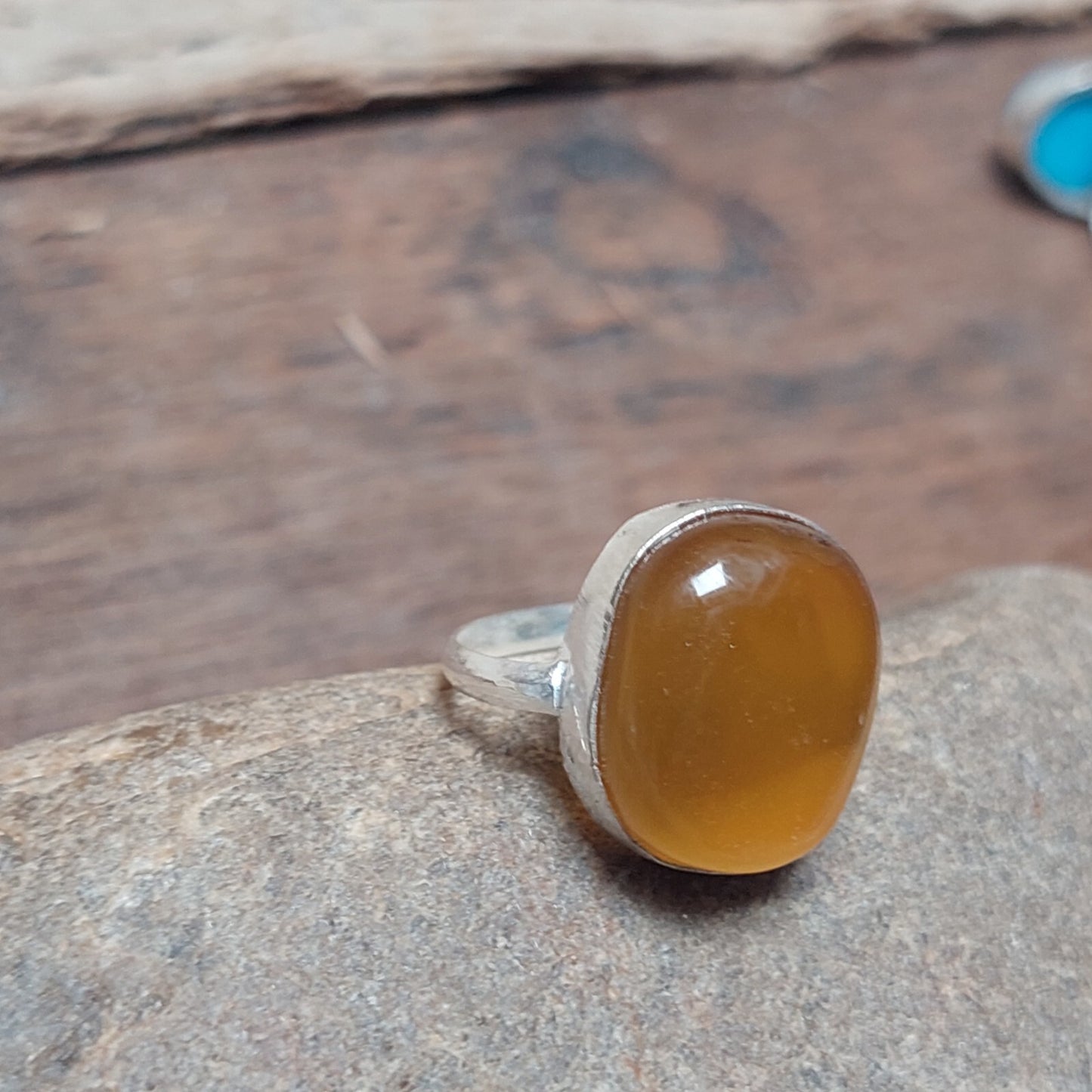 925 Sterling Silver Handmade Jewelry Brown Agate Men's Ring Brown Gemstone Ring