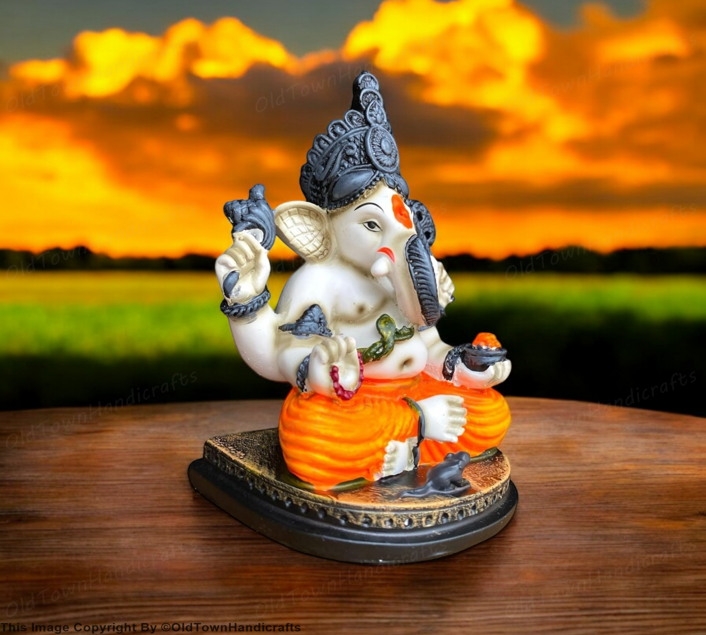 Ganesh Polyresin Lord Ganesha Idol Decorative Religious Showpiece for Home Decor