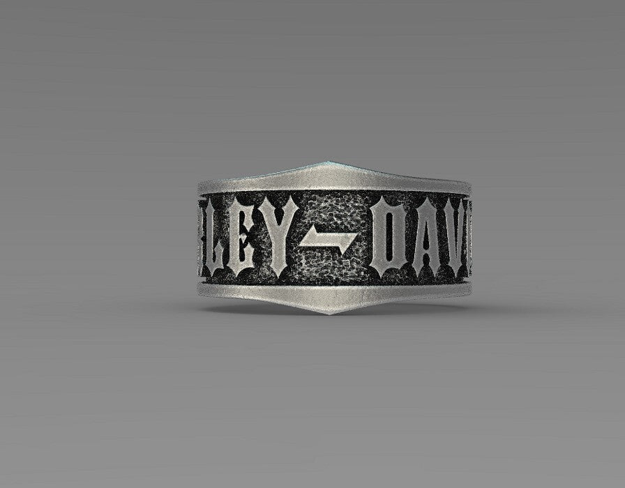 925 Sterling Silver Harley Davidson Iconic Band Ring US5~15 Stylish Design Ring