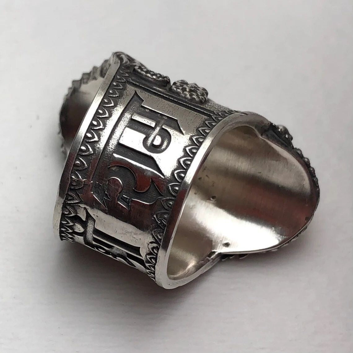 925 Sterling Silver Divine Hanuman Ring Monkey God Protector Hindu God US5~15