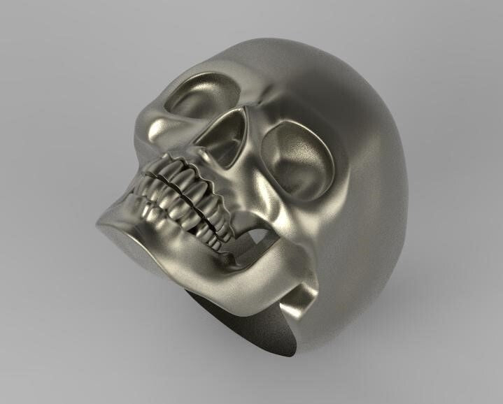 Silver Skull Ring Handmade Gothic Biker Boho Ring New Rocker Skull Ring For Men