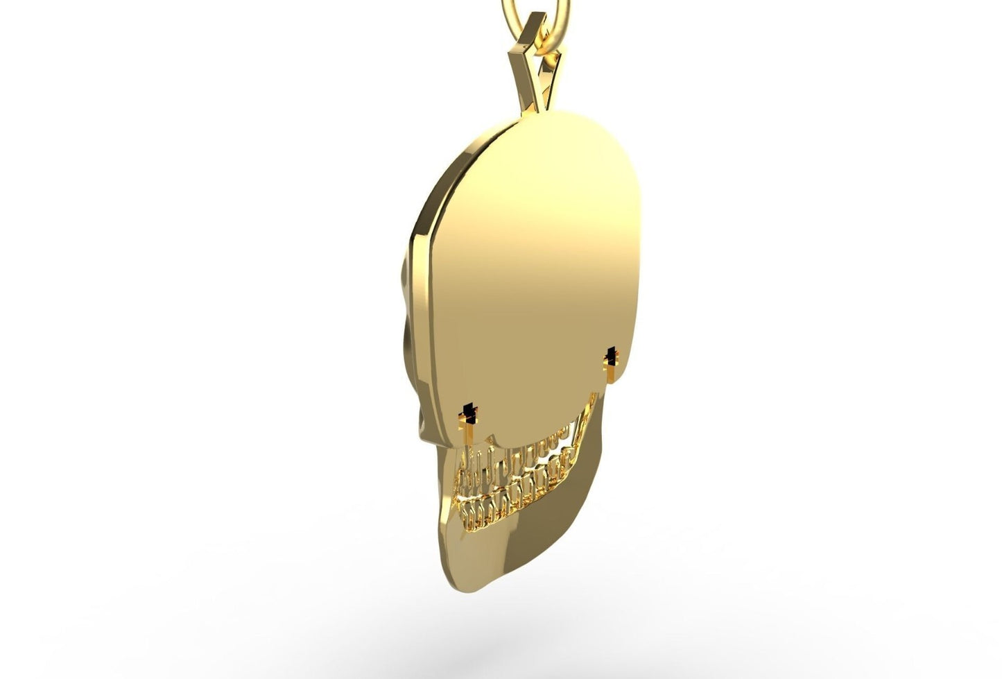 Handmade Brass Skull Pendant Halloween Gothic Jewelry Unisex Necklace Women Gift