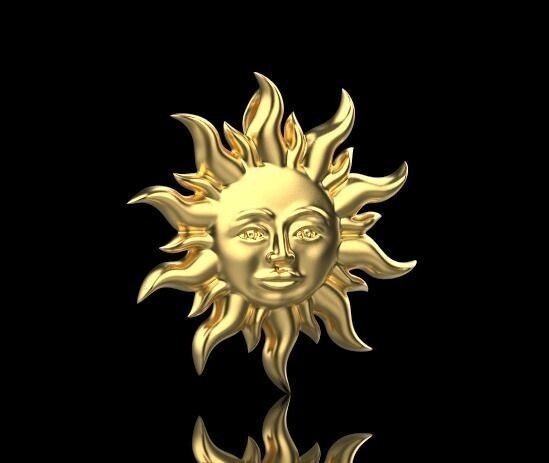 Large Sun Pendants Antiqued Sun and Moon Celestial Brass Necklace Birthday Gift