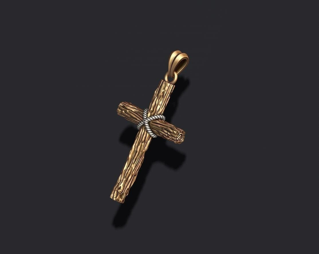 Classic Cross Pendant Brass Religious Jewelry Gift for Men Women Cross Necklace