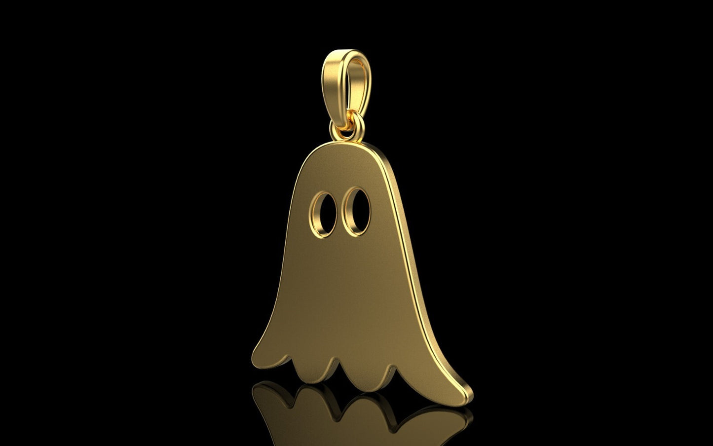 Ghost Pendant Halloween Charm Brass Necklace Spooky Jewelry Halloween Gift Women