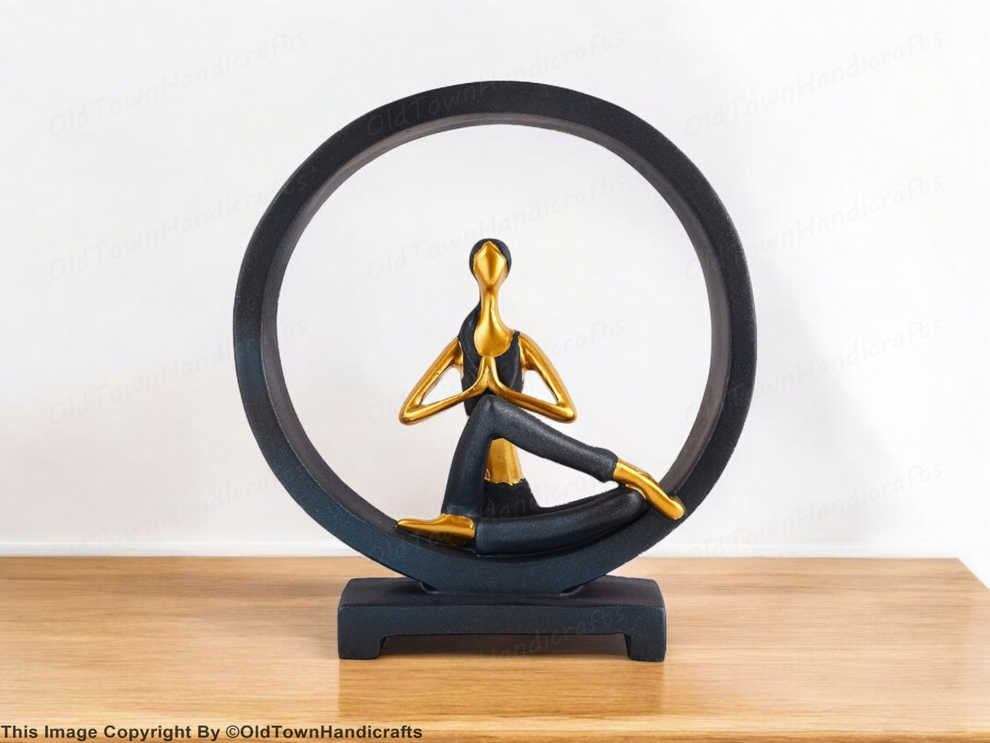 Resin Yoga Lady Showpiece for Home & Office Decor Elegant Tabletop Ornament