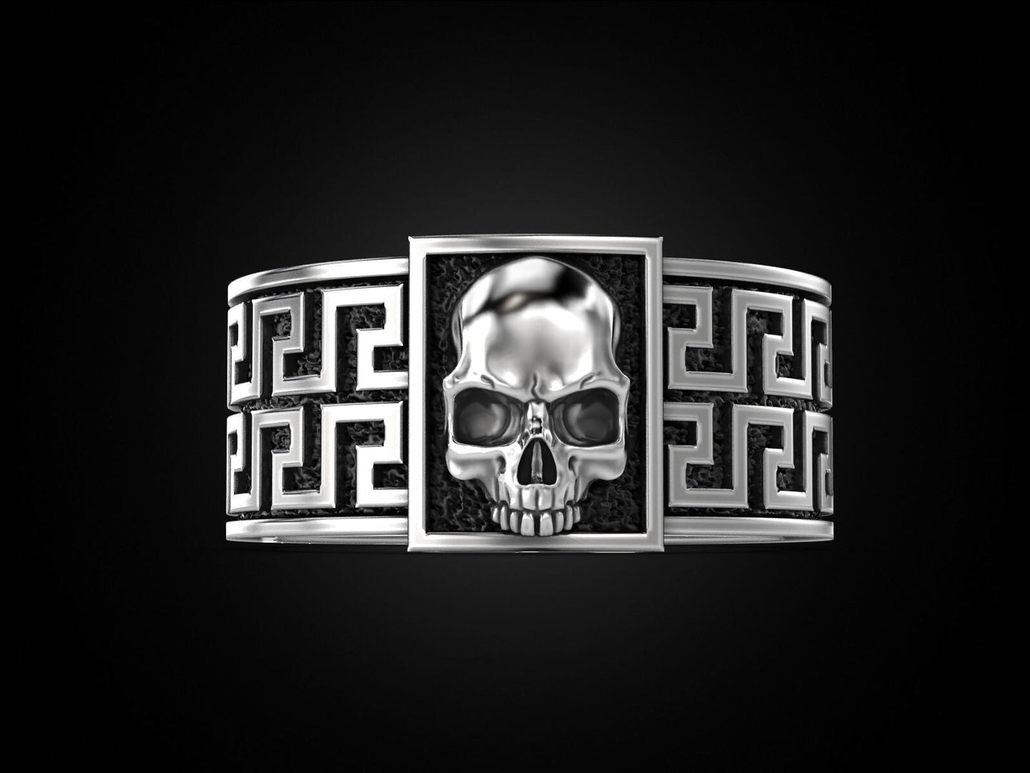 925 Sterling Silver Gothic Skull Ring Men's Biker Punk Heavy Gothic Ring US7~15