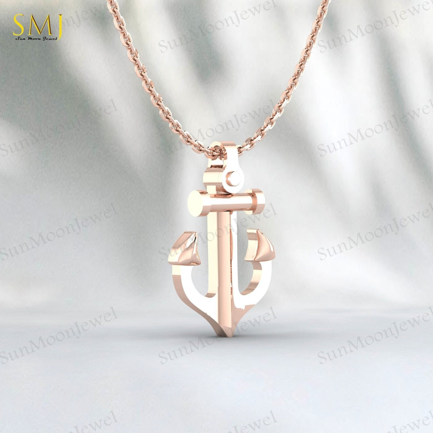 925 Silver Anchor Necklace For Men Groomsmen Gift Men's Necklace Silver Nautical