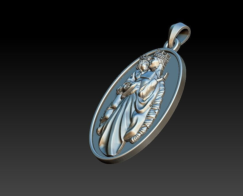 Saint Ann Medal Pendant Necklace Silver Catholic Prayer Gift US5~15 Religious