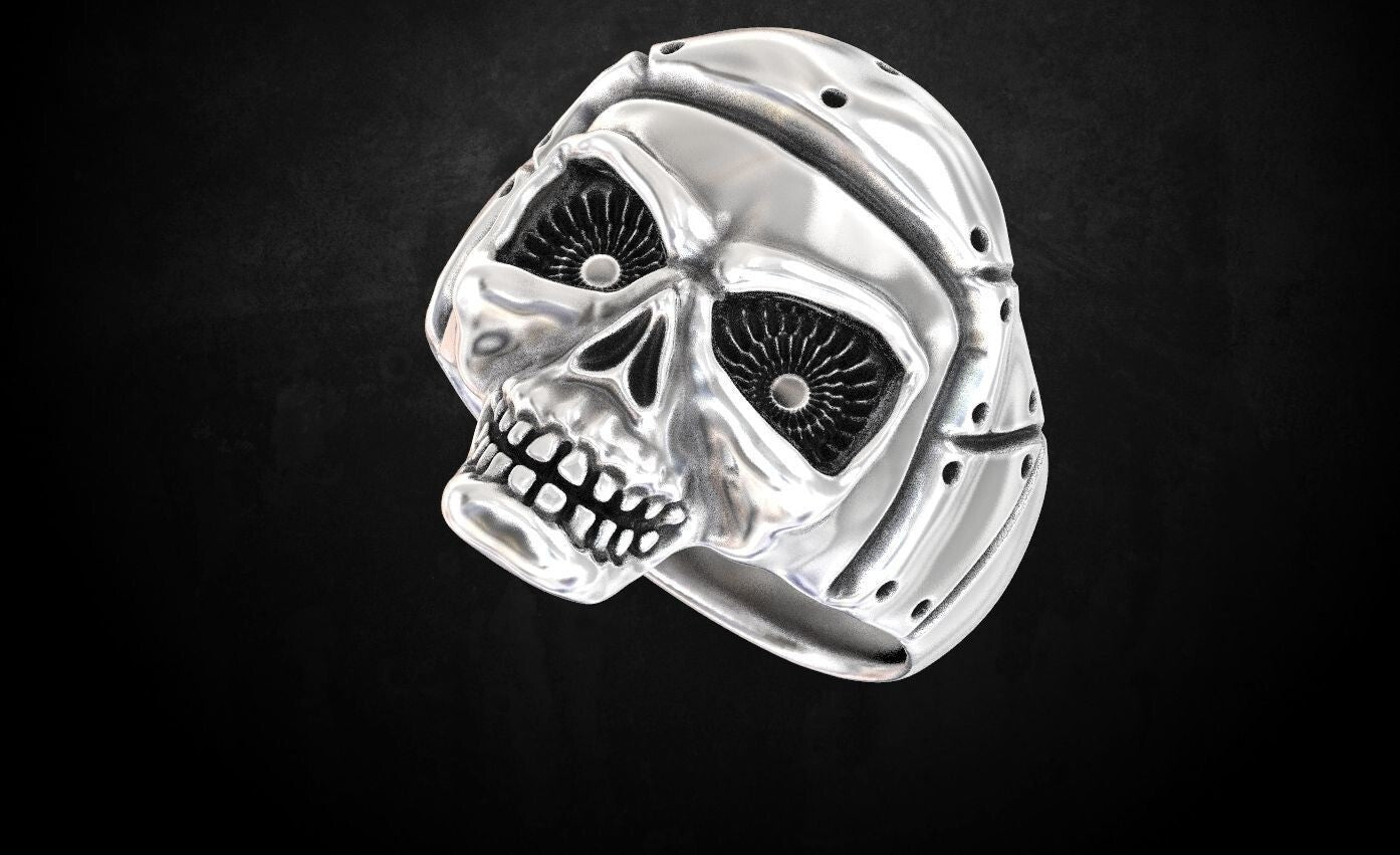 Fashion Men's Skull Ring Gothic Skeleton Biker Punk Jewelry US5-15 Handmade Ring