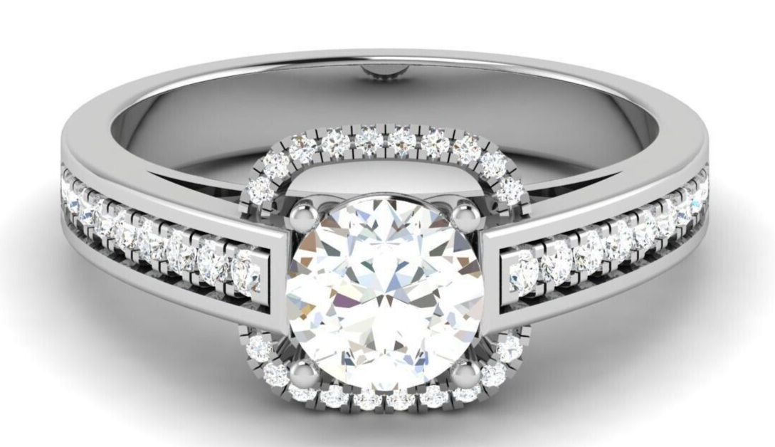 Silver Cubic Zirconia Promise Engagement Solitaire Ring Women Friend Gift Us5~15