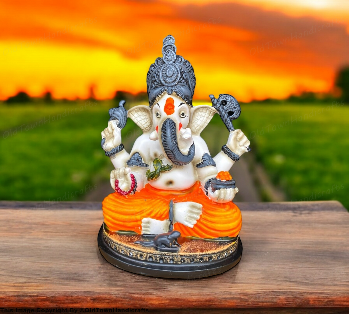 Ganesh Polyresin Lord Ganesha Idol Decorative Religious Showpiece for Home Decor