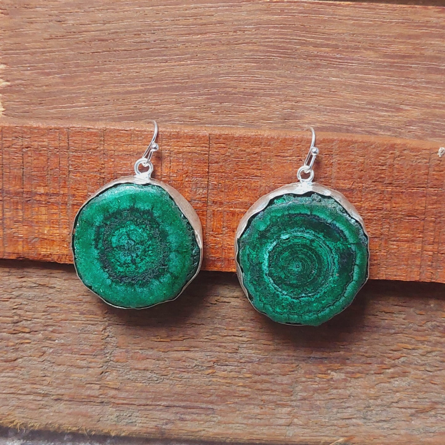 925 Sterling Silver Green Solar Quartz Handmade Earrings Solar Gemstone Earrings