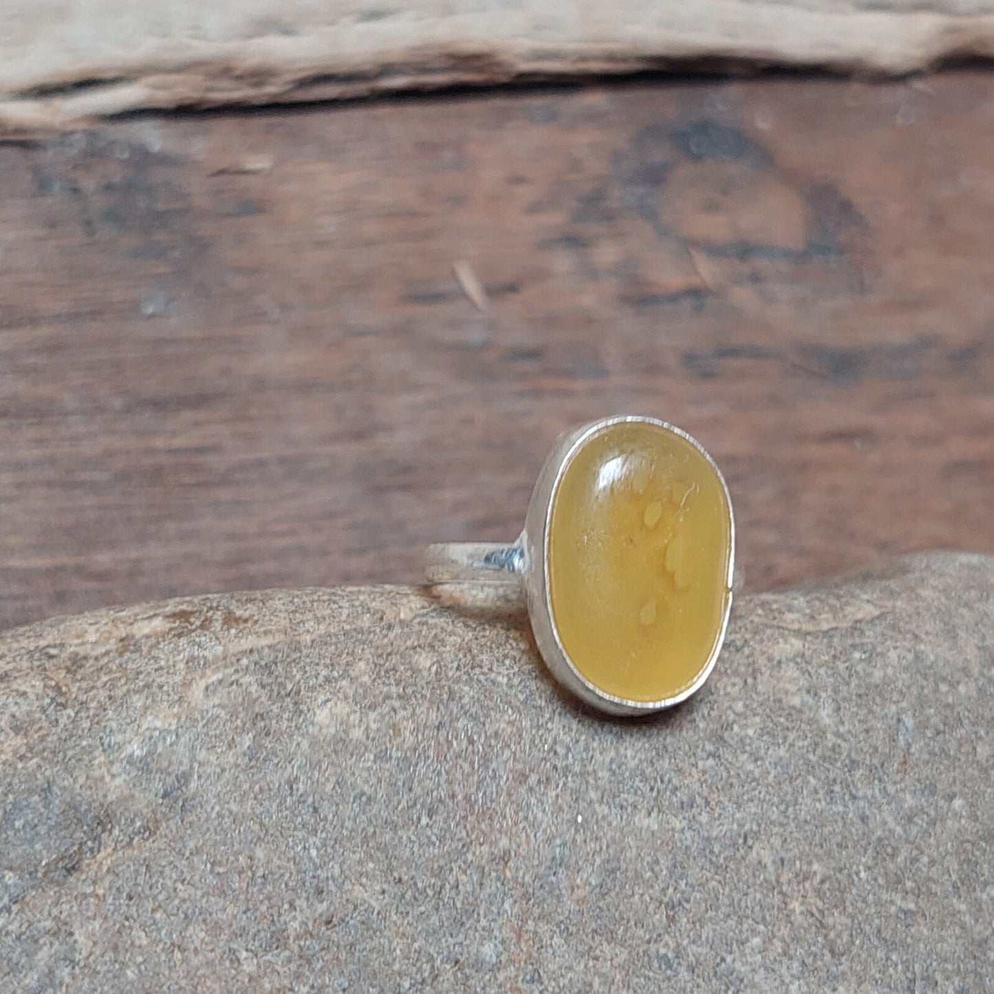 Yellow Agate Ring, 925 Sterling Silver Ring, Statement Ring, Bohemian Ring