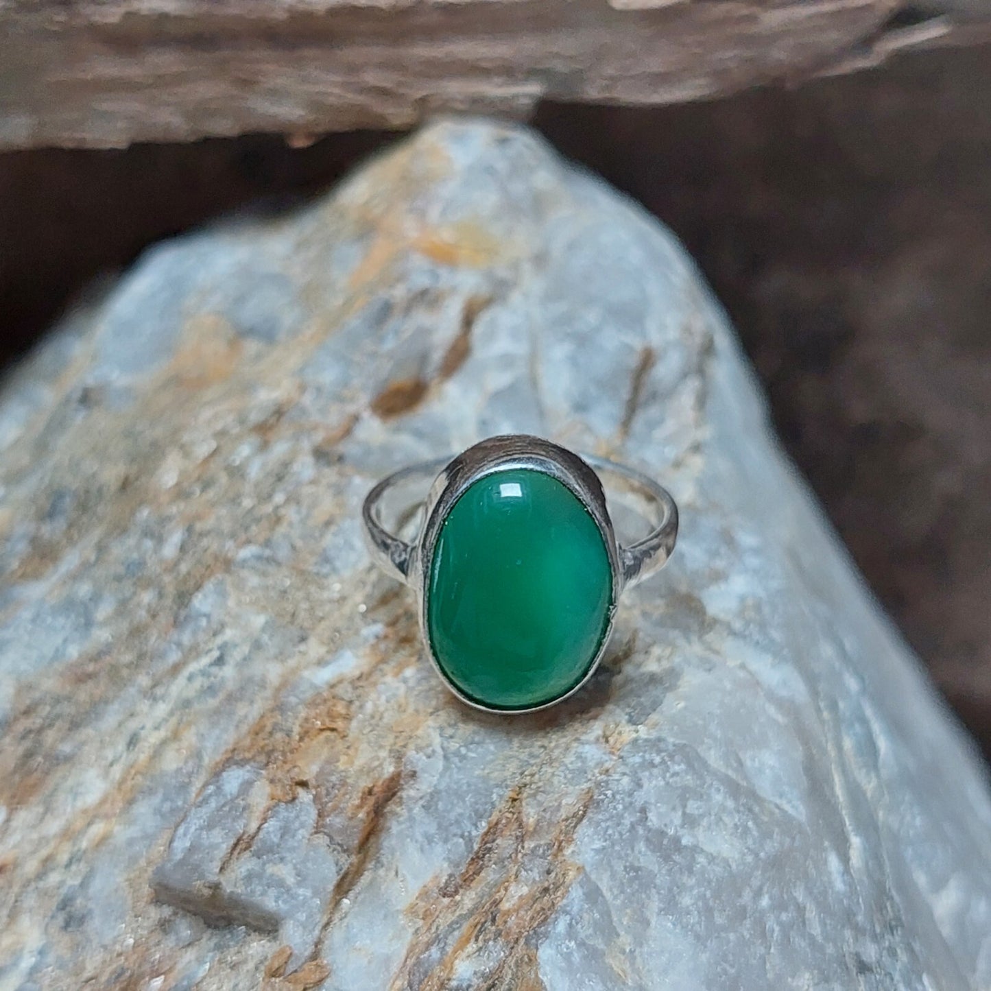 Green Onyx Ring,925 Sterling Silver Ring,Stylish Men's Ring,December Birthstone