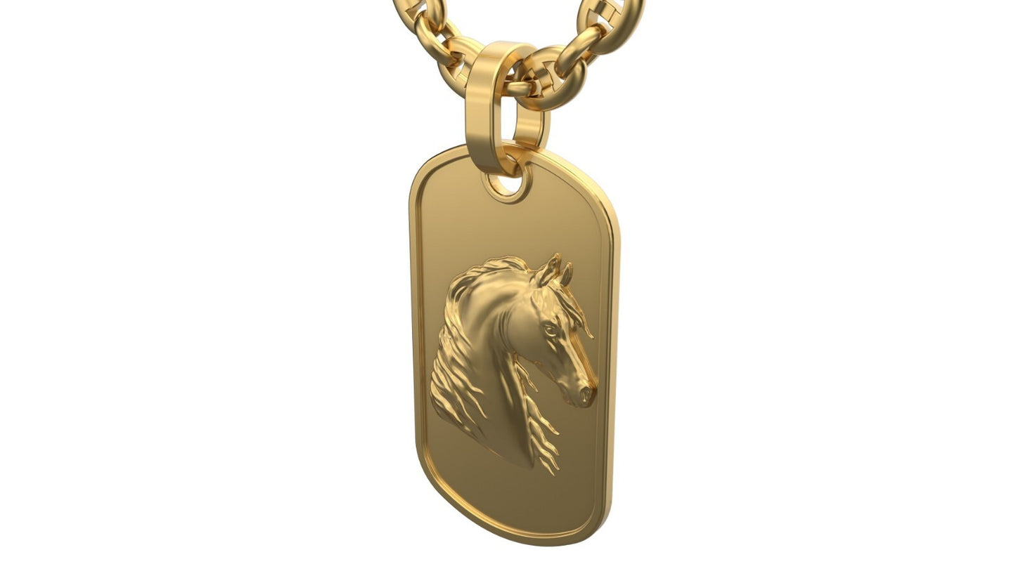 Horse Head Brass Necklace Durable All Occasions And Animal Lovers Horse Pendant