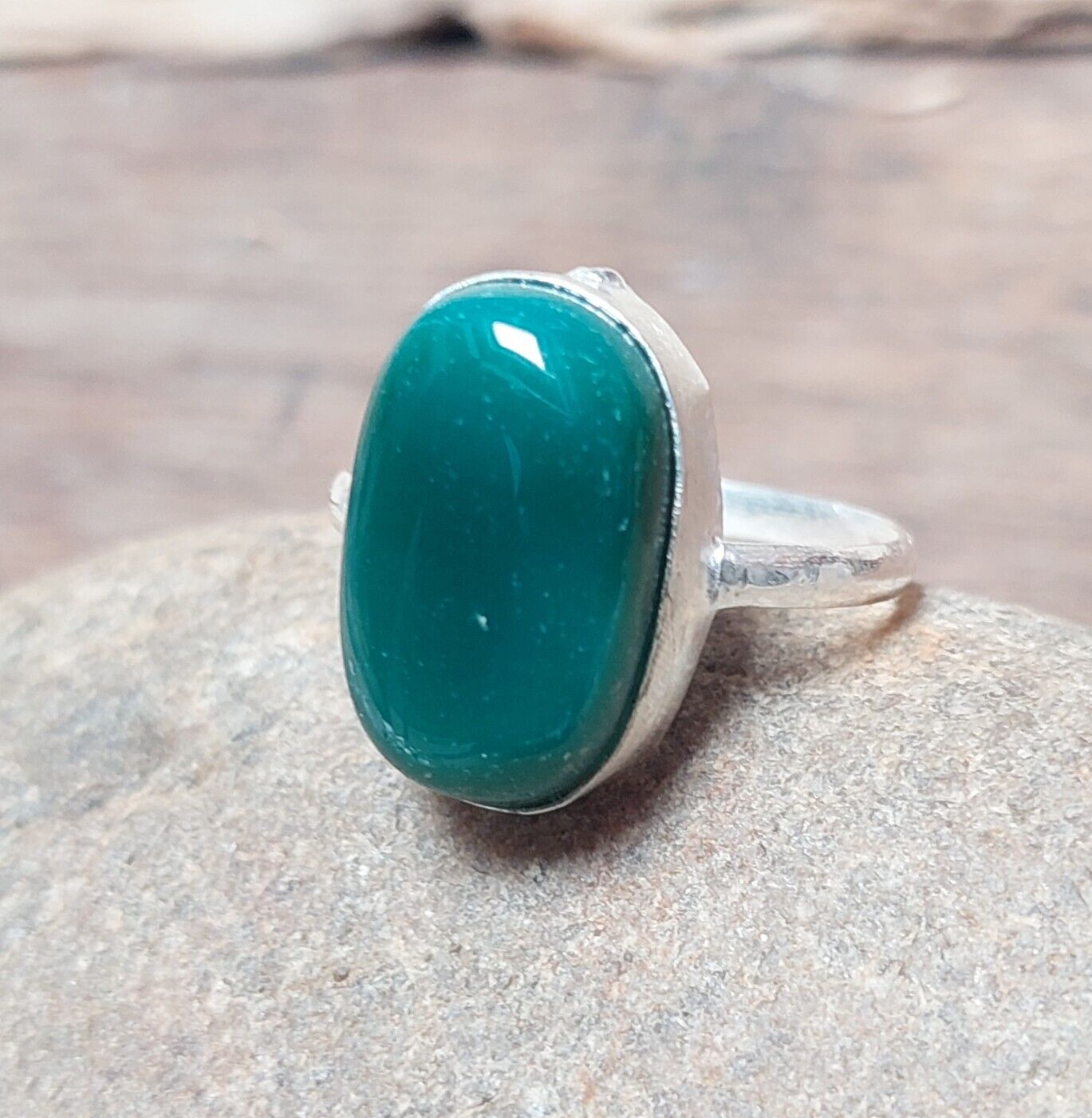 Green Onyx Ring, 925 Sterling Silver, Dainty Ring, Handmade Ring, Designer Ring
