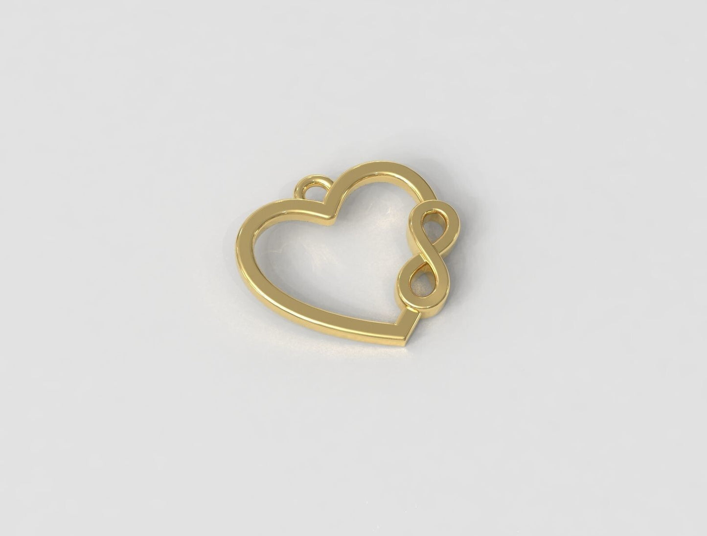Eternal Love Heart Infinity Pendant Necklace Romantic Couples Brass Jewelry Gift