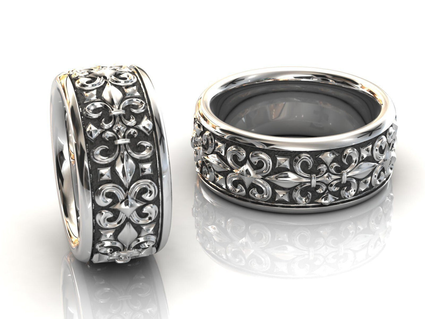 925 Sterling Silver Band Ring US5~15 Handmade Vintage Statement Gift Unisex