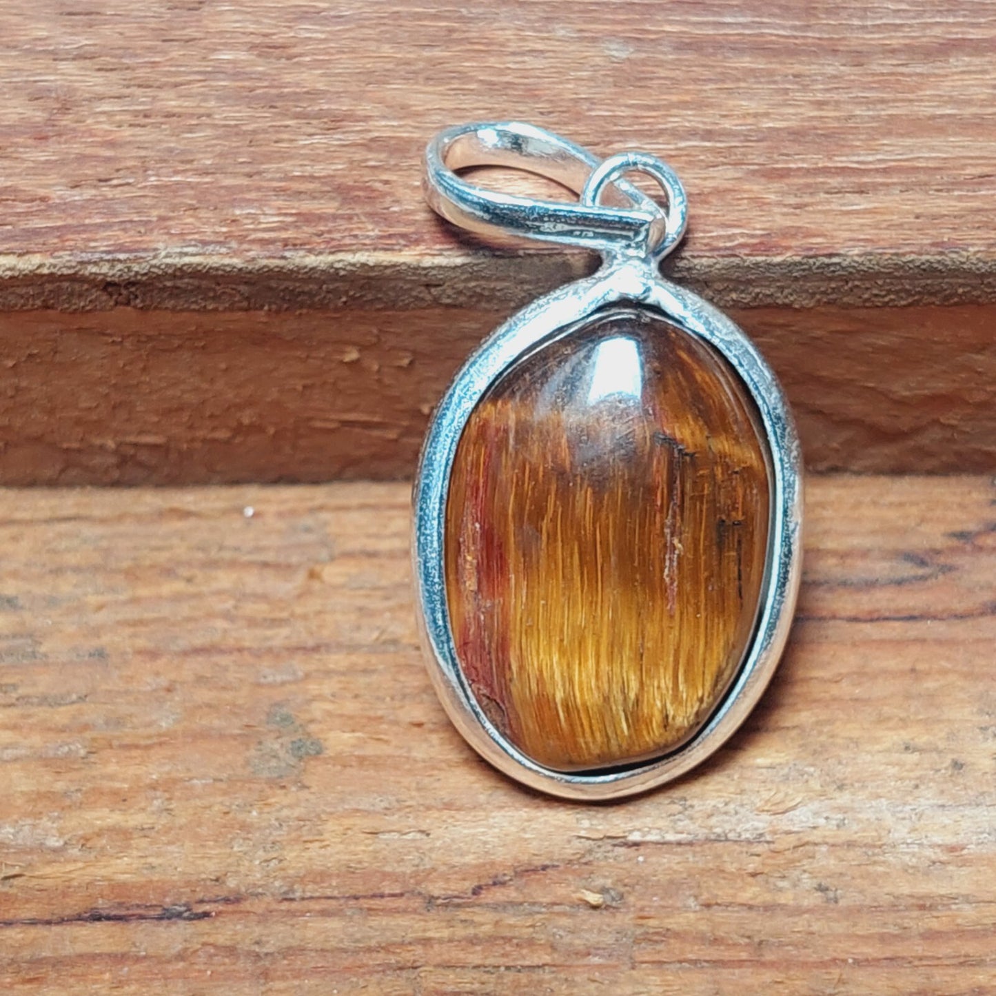 Natural Tiger Eye Pendant,925 Sterling Silver Tiger Eye Womens Jewelry Gift