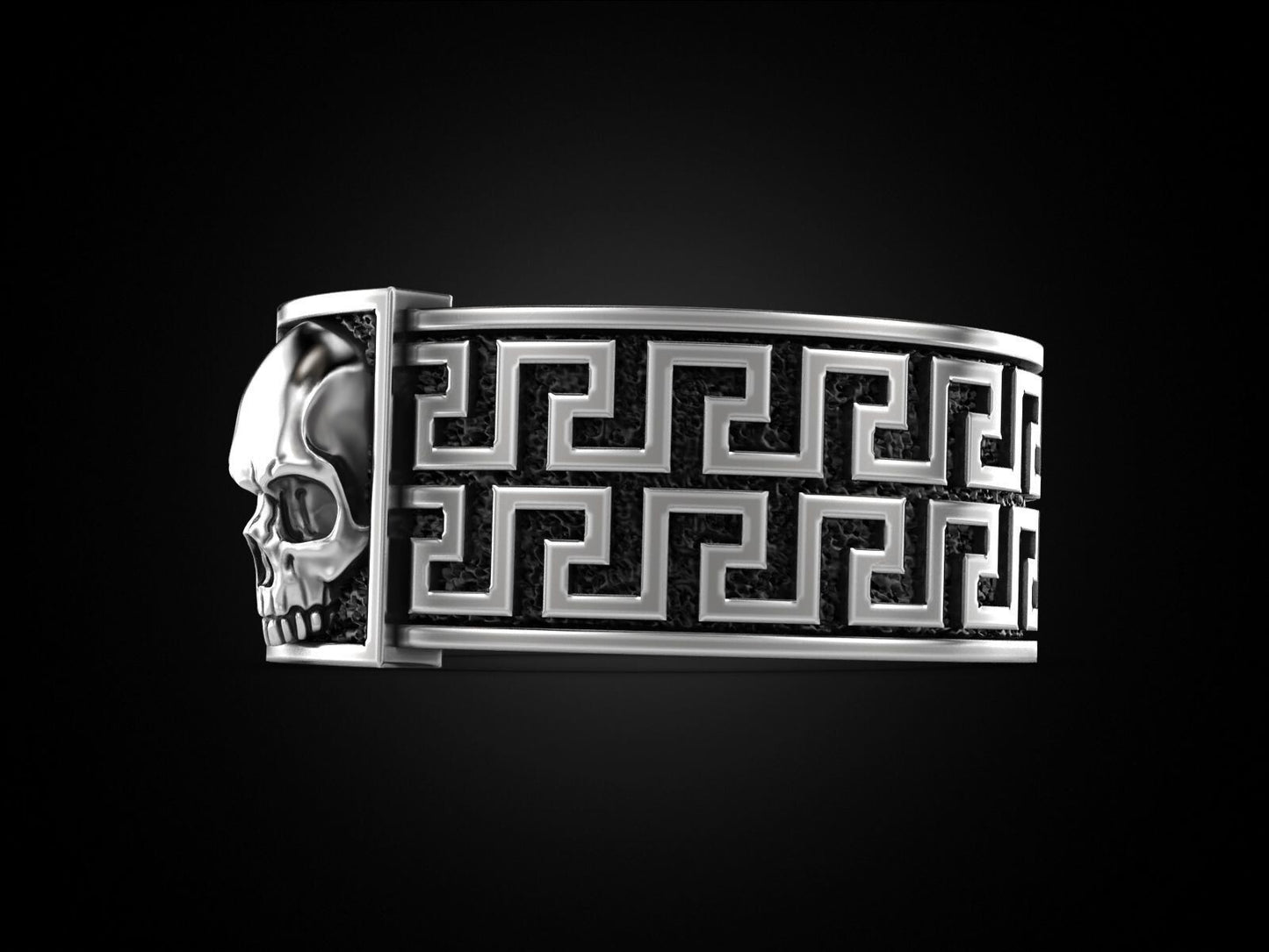 925 Sterling Silver Gothic Skull Ring Men's Biker Punk Heavy Gothic Ring US7~15