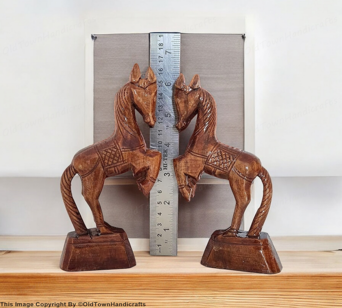 Wooden Bankura Horse Statue Handcrafted Home Decor West Bengal Souvenir Gift