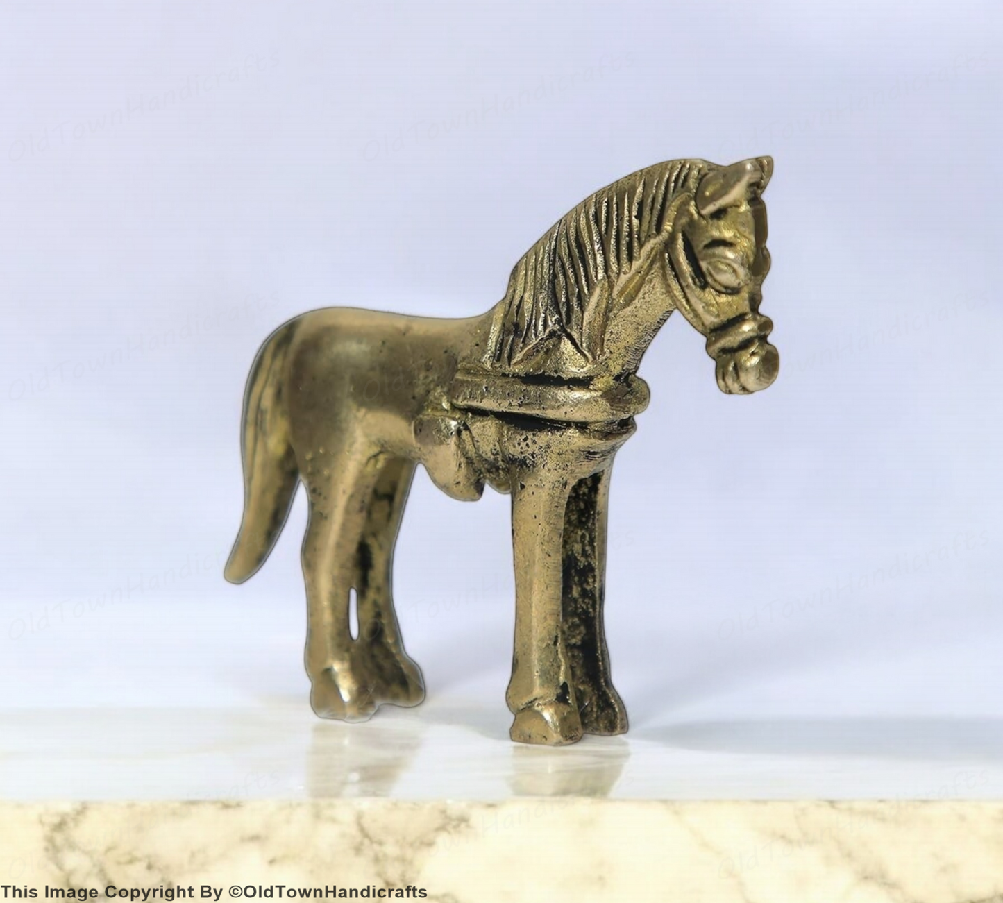 Brass Horse Statue Home Decor Vastu Showpiece Horse Collectible Gift Handicraft