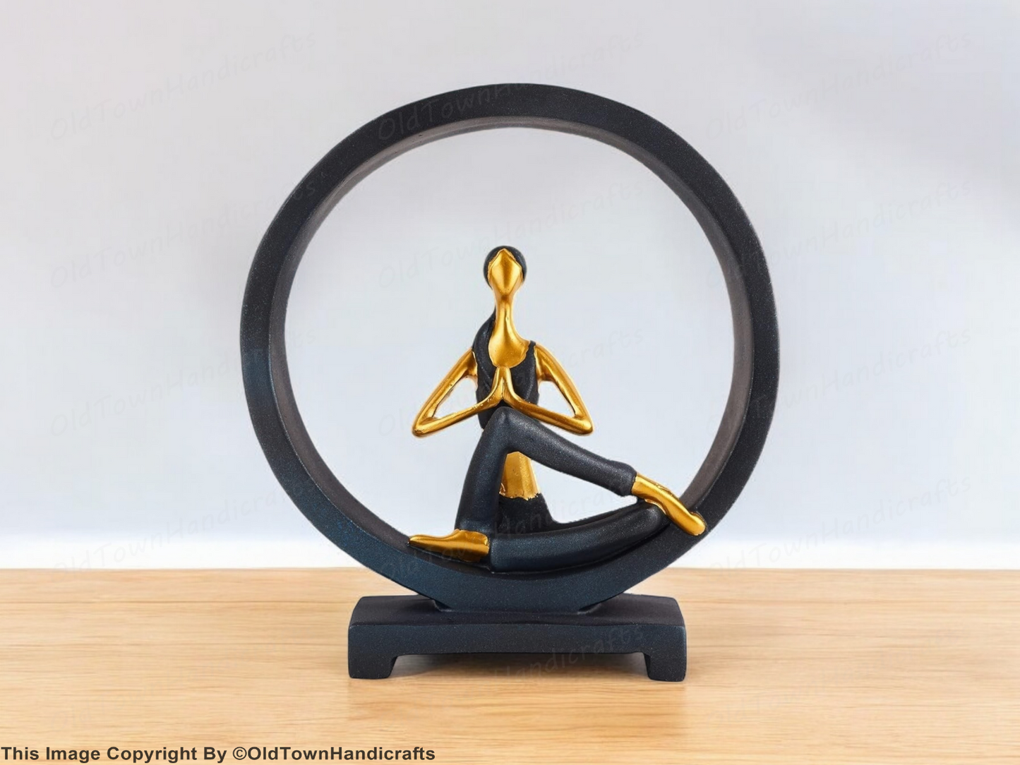Resin Yoga Lady Showpiece for Home & Office Decor Elegant Tabletop Ornament