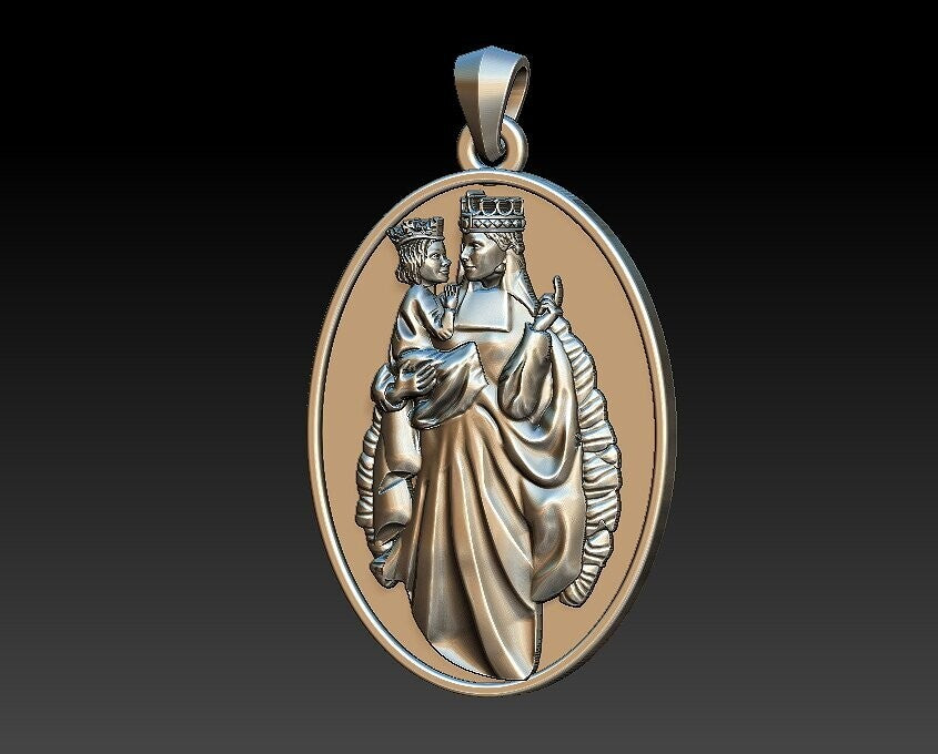 Saint Ann Medal Pendant Necklace Silver Catholic Prayer Gift US5~15 Religious