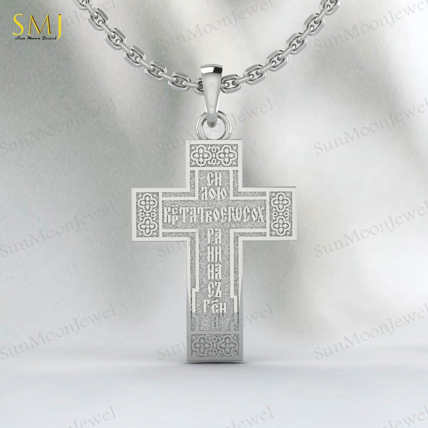 Jesus Ascension Necklace Christian Cross Religious Pendant 925 Silver Christmas