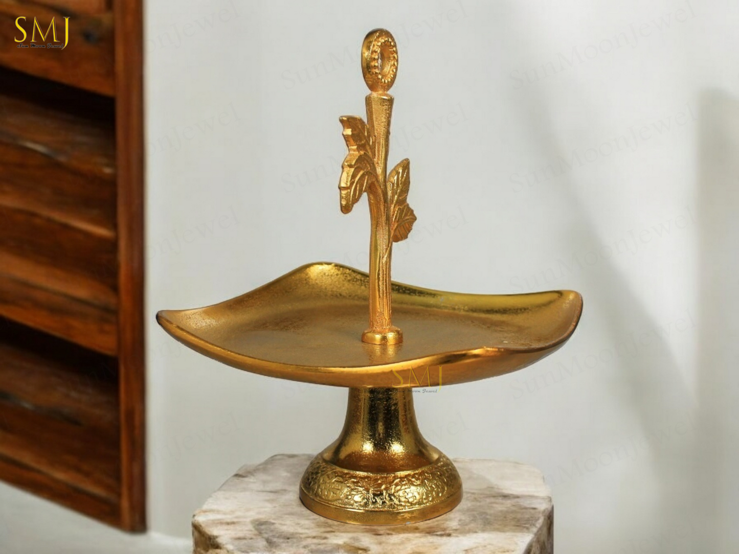 Golden Plated Aluminium Serving Tray Brass Gold Platter Serving Tray Decor Home