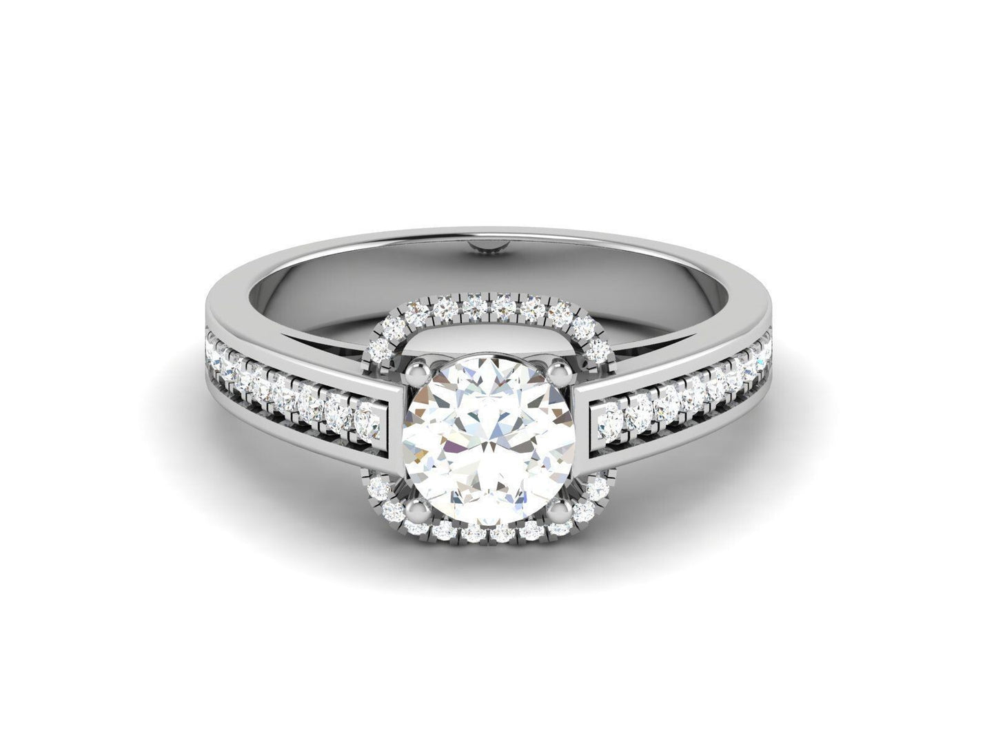 Silver Cubic Zirconia Promise Engagement Solitaire Ring Women Friend Gift Us5~15