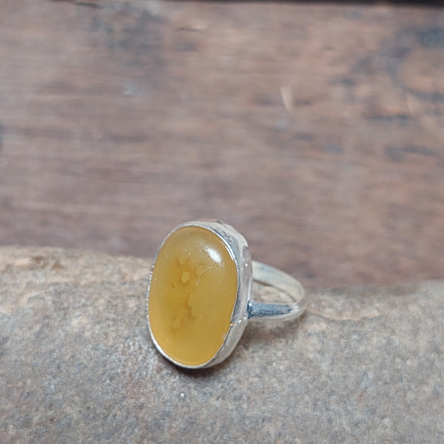 Yellow Agate Ring, 925 Sterling Silver Ring, Statement Ring, Bohemian Ring