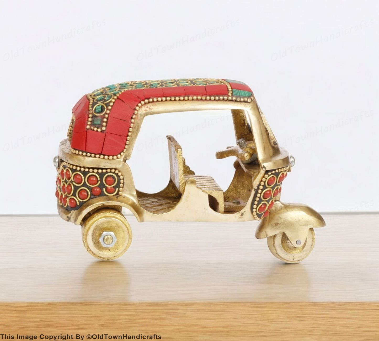 Brass Auto Rickshaw Showpiece Indian Handicraft Home Decor Gift Item