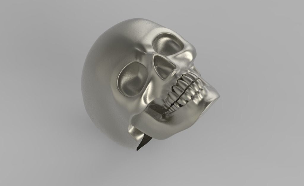Silver Skull Ring Handmade Gothic Biker Boho Ring New Rocker Skull Ring For Men