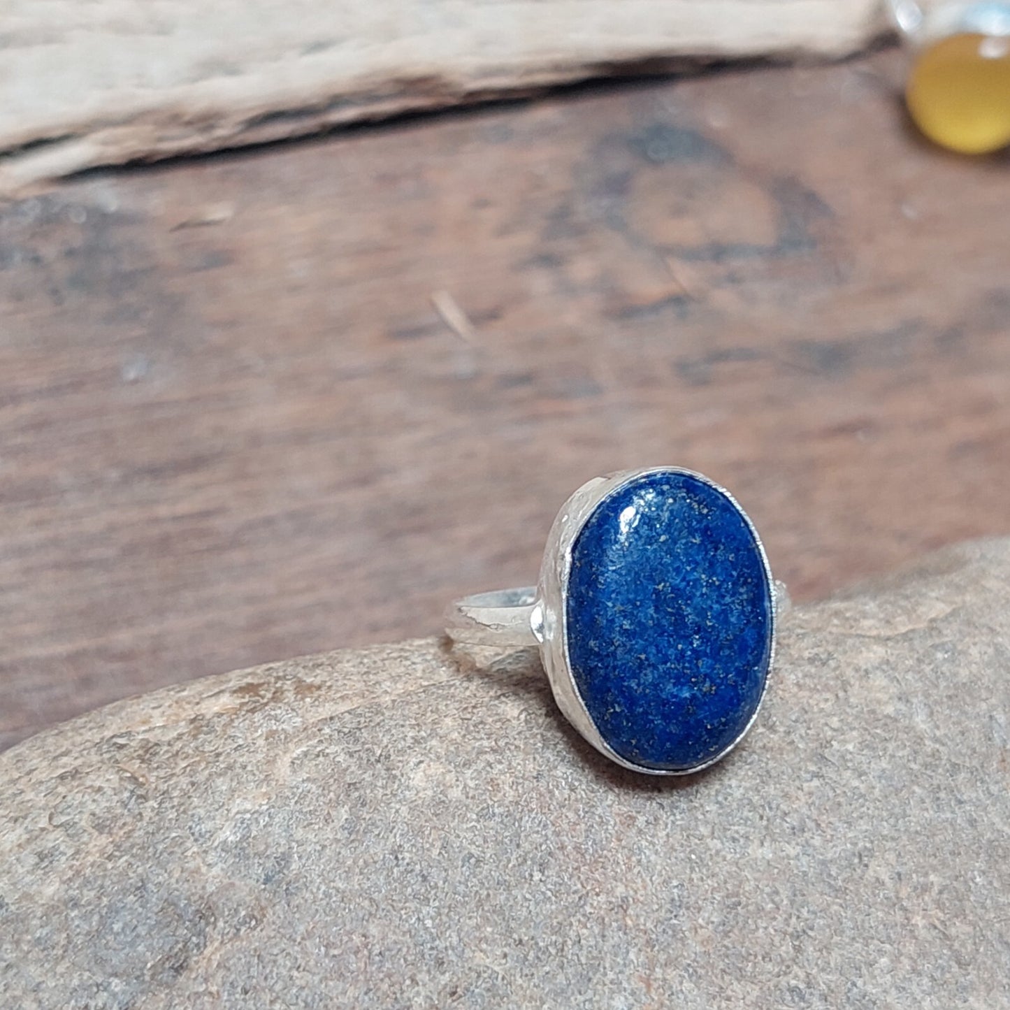 Blue Lapis Ring,925 Sterling Silver Ring,Oval Lapis Lazuli Ring,Birthday Gift