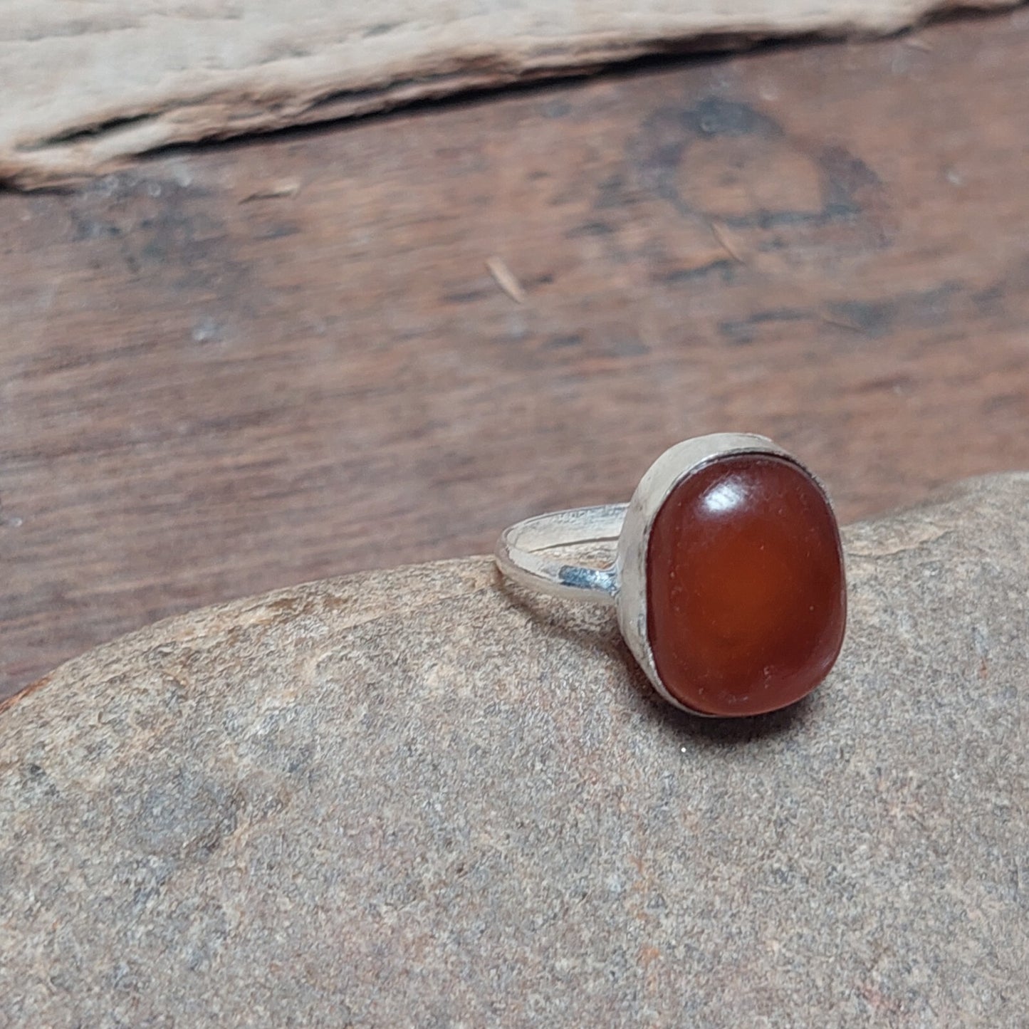 Oval Brown Agate Men's Ring,925 Sterling Silver Handmade Ring,Gift for Him