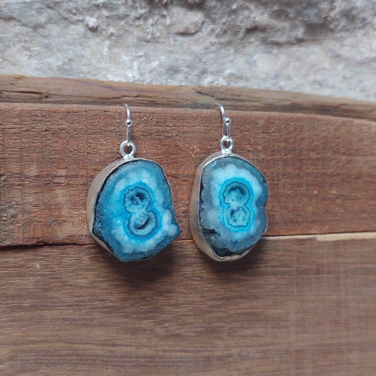 Blue Solar Quartz Gemstone Handmade 925Sterling Silver Jewelry Earring For Women