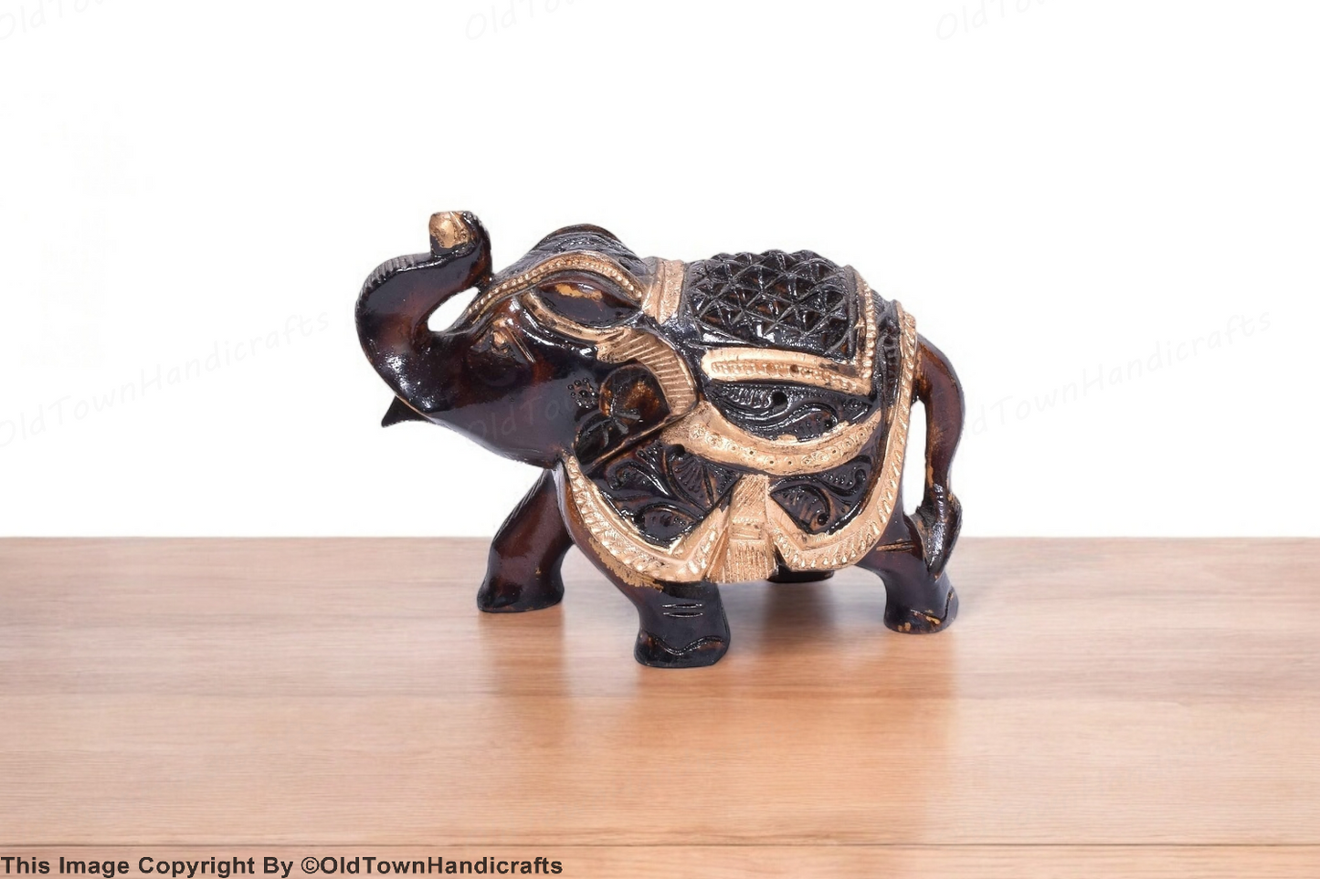 Rajasthani Wooden Carved Elephant Handcrafted Home Decor Showpiece Gift Idea
