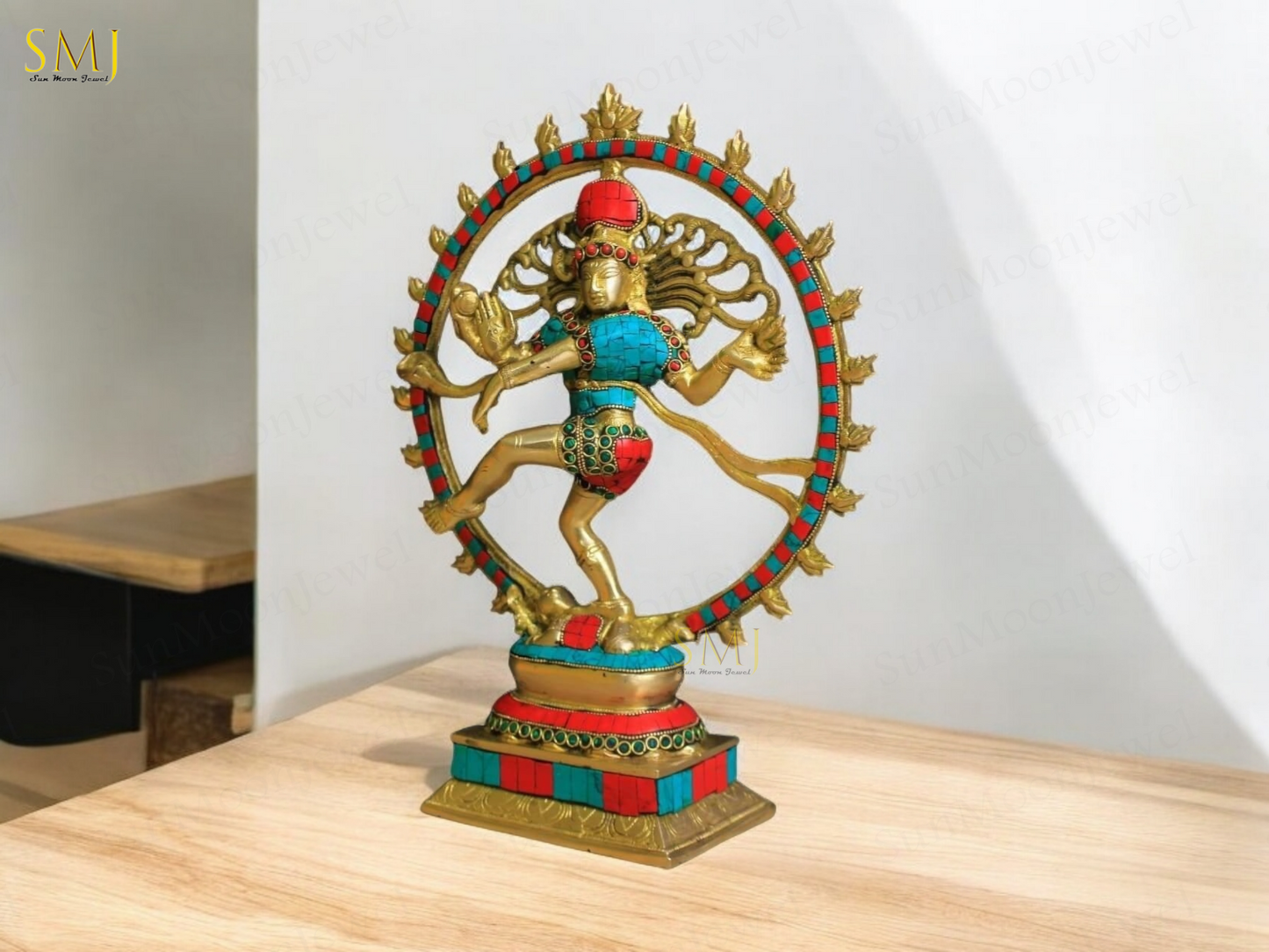 Brass Nataraja Statue Nataraj Dancing Shiva Idol Divine Brass Showpiece Gift