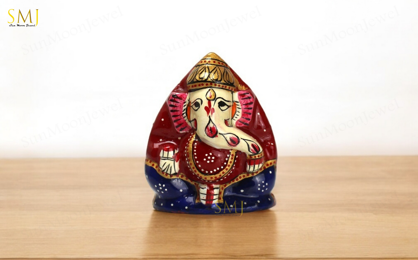 Coconut Ganesh Statue Intricately Detailed Hindu God for Pooja And Home decor