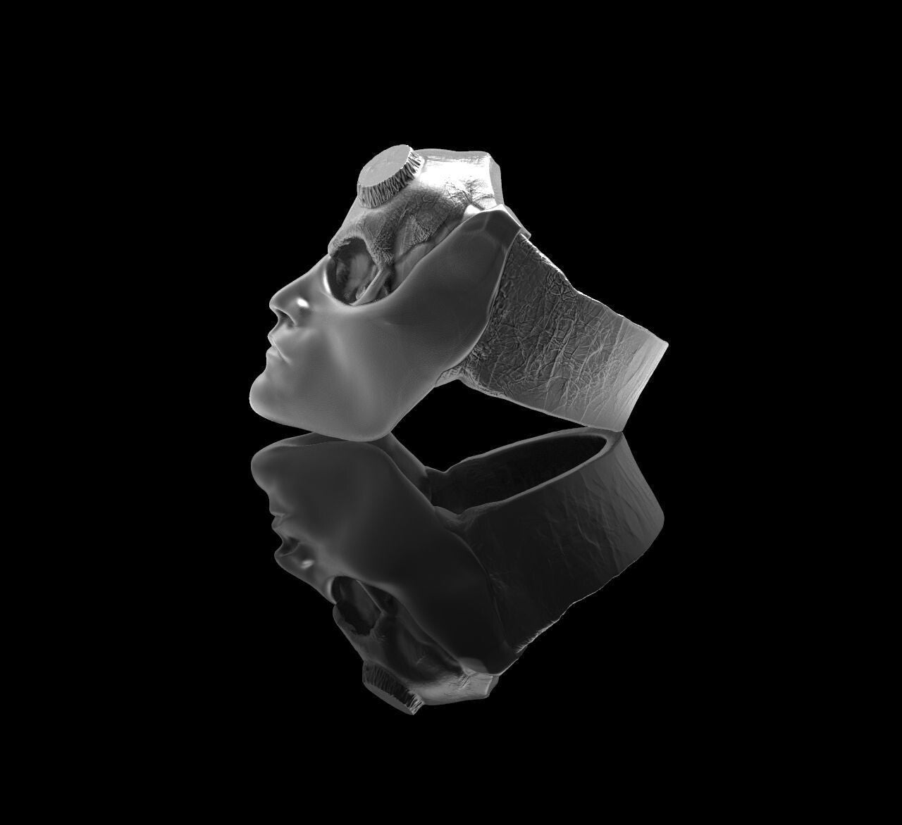 Skull Ring Men Punk Ring Gothic Biker Skull Head Hip Hop Jewelry For Men Us5~ 15